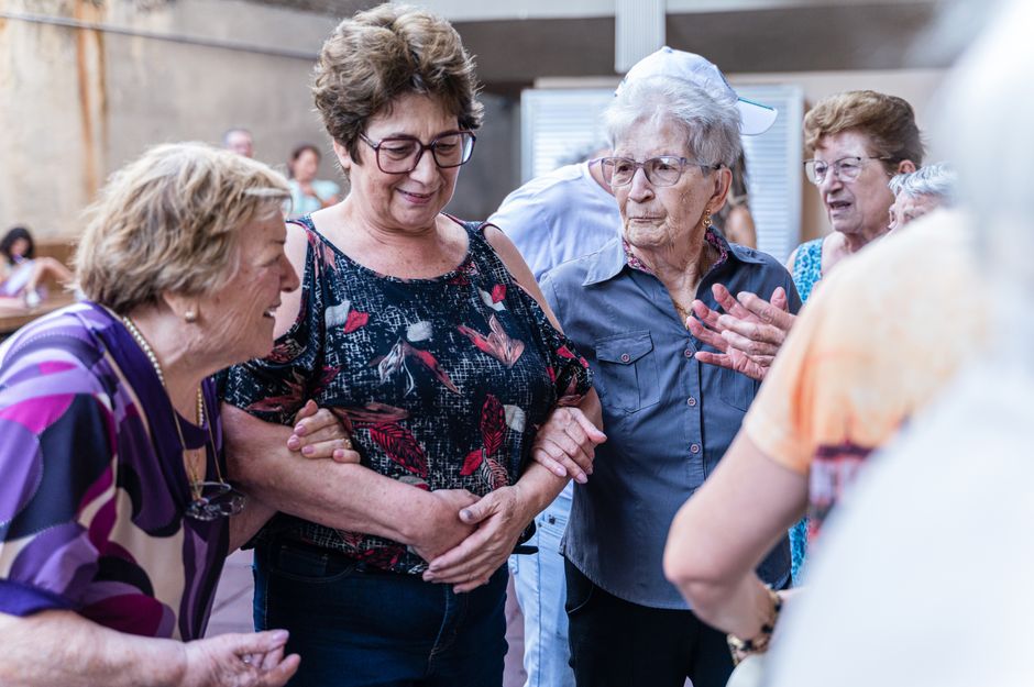 People at a community meeting